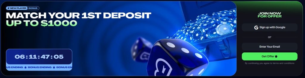 bluff welcome bonus